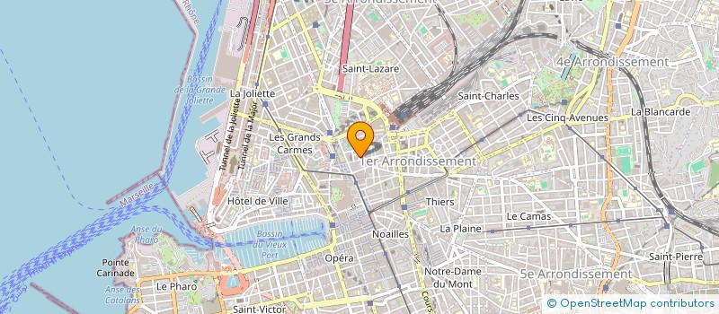 localisation de l'entreprise HOTEL LE CINQ à MARSEILLE