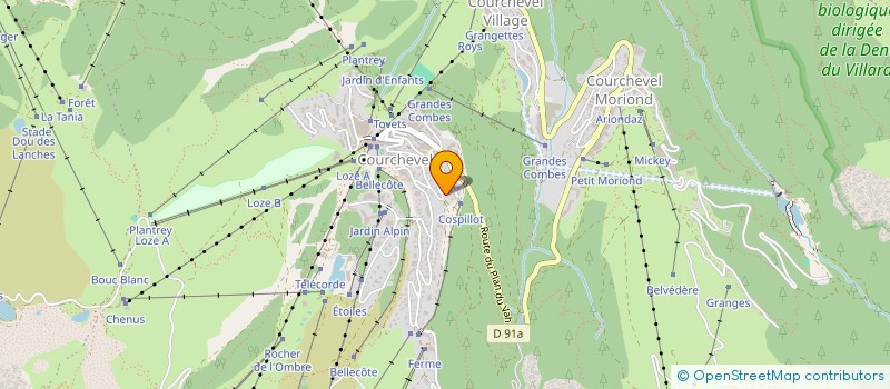 localisation de l'entreprise HOTEL LE DAHU à COURCHEVEL