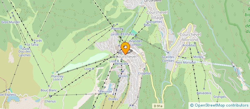 localisation de l'entreprise HOTEL LE LANA à COURCHEVEL