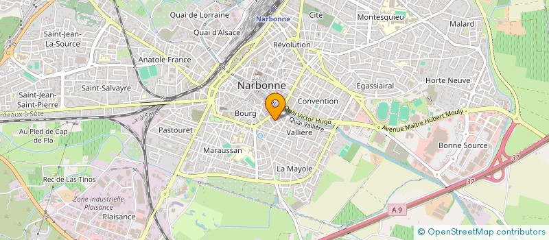 localisation de l'entreprise HOTEL LE MIRABEAU à NARBONNE
