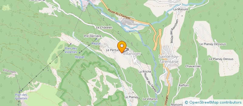 localisation de l'entreprise HOTEL LE MONAL à SAINTE-FOY-TARENTAISE