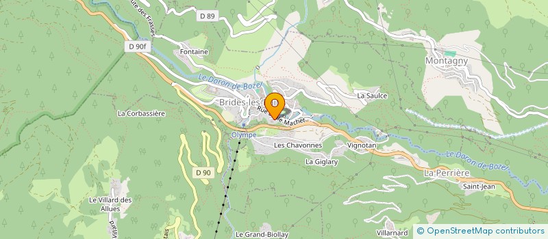 localisation de l'entreprise HOTEL LE VERSEAU à BRIDES-LES-BAINS