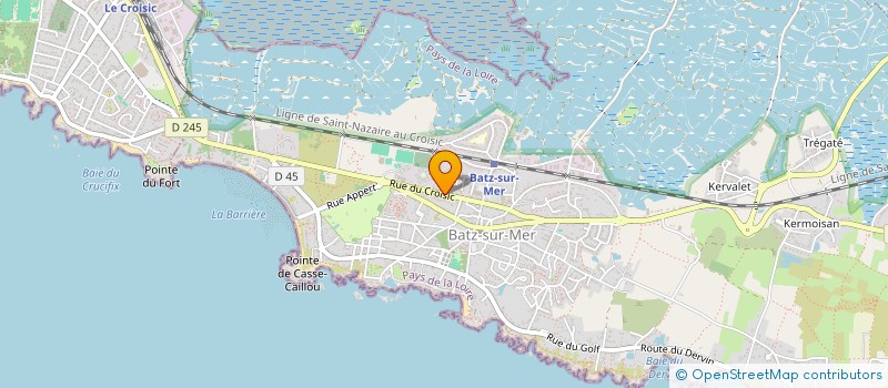 localisation de l'entreprise HOTEL LES EMBRUNS  BATZ-SUR-MER