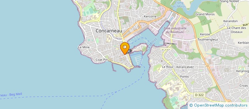 localisation de l'entreprise HOTEL LES GRANDS VOYAGEURS à CONCARNEAU