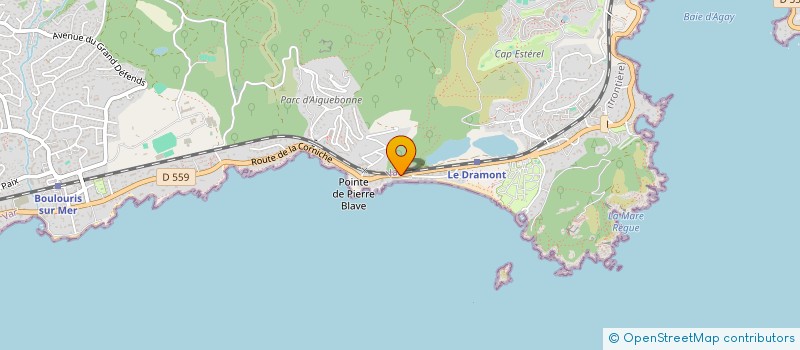 localisation de l'entreprise HOTEL LES ROCHES ROUGES à SAINT-RAPHAEL