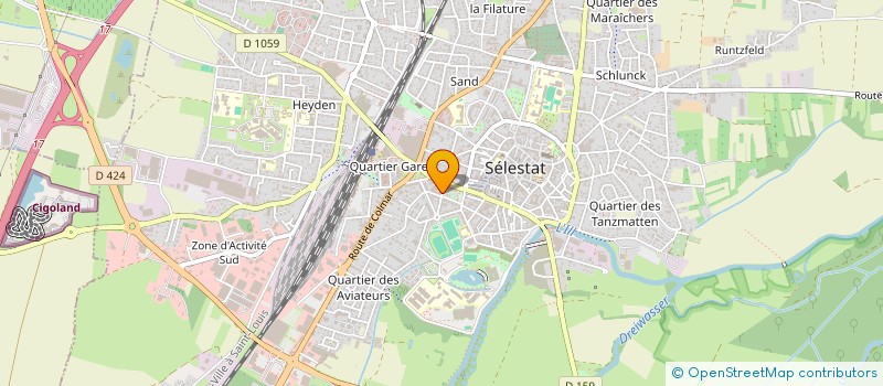 localisation de l'entreprise HOTEL LES VOSGES  SELESTAT