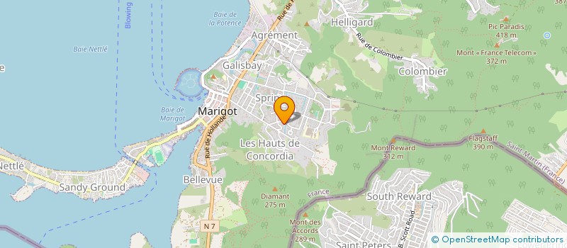 localisation de l'entreprise HOTEL MALIBU  SAINT MARTIN