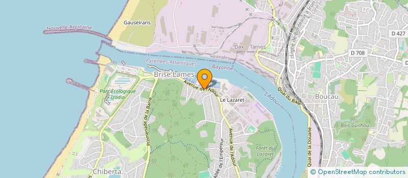 localisation de l'entreprise HOTEL MANAGEMENT CARAIBES à ANGLET