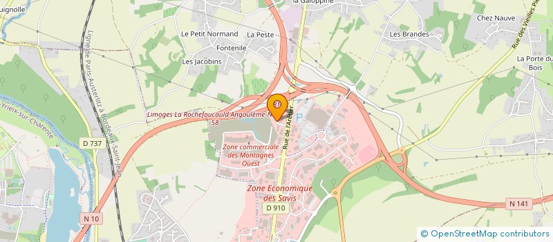 localisation de l'entreprise HOTEL MERAN à CHAMPNIERS
