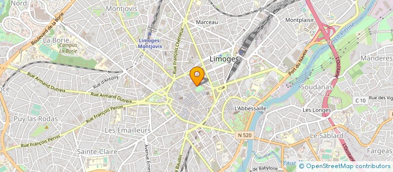localisation de l'entreprise HOTEL MERCURE ROYAL LIMOUSIN à LIMOGES