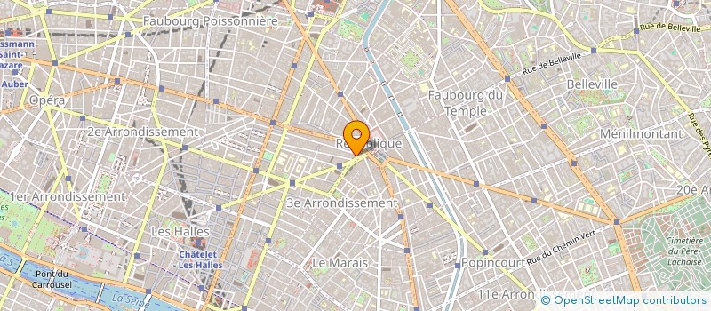 localisation de l'entreprise HOTEL MESLAY REPUBLIQUE  PARIS