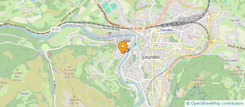 localisation de l'entreprise HOTEL NATIONAL  LOURDES