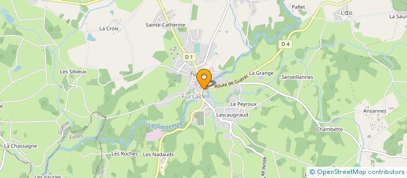 localisation de l'entreprise HOTEL NOUGIER à FURSAC