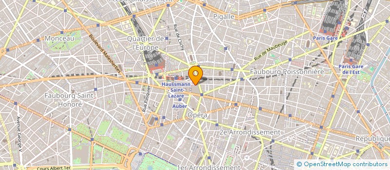 localisation de l'entreprise HOTEL OPERA D'ANTIN à PARIS