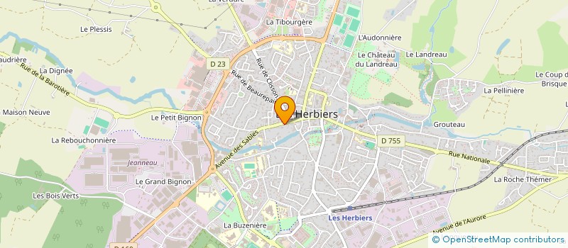 localisation de l'entreprise HOTEL PARC DU LANDREAU  LES HERBIERS
