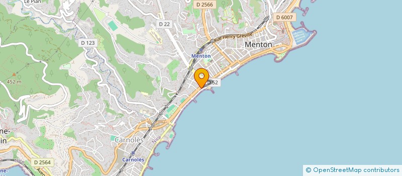 localisation de l'entreprise HOTEL PRINCESS ET RICHMOND à MENTON