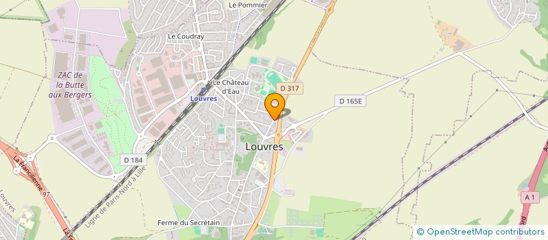 localisation de l'entreprise HOTEL & RESIDENCE LOUVRES  LOUVRES