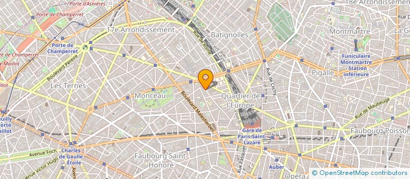 localisation de l'entreprise HOTEL RESIDENCE MONCEAU  PARIS