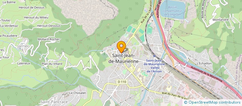 localisation de l'entreprise HOTEL RESTAURANT BERNARD à SAINT-JEAN-DE-MAURIENNE