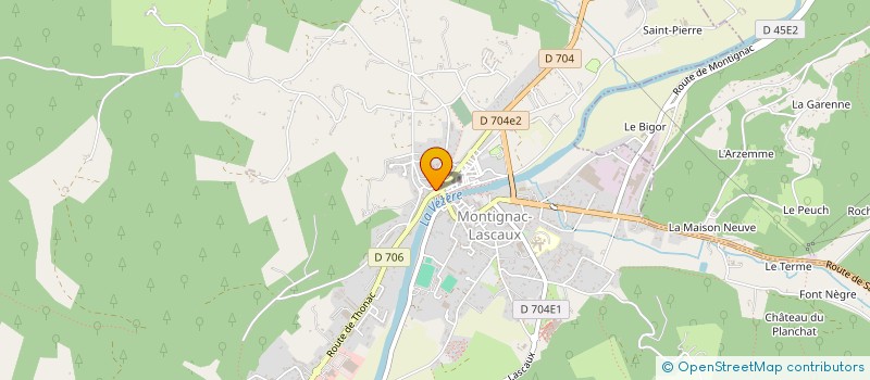 localisation de l'entreprise HOTEL RESTAURANT DE BOUILHAC à MONTIGNAC-LASCAUX