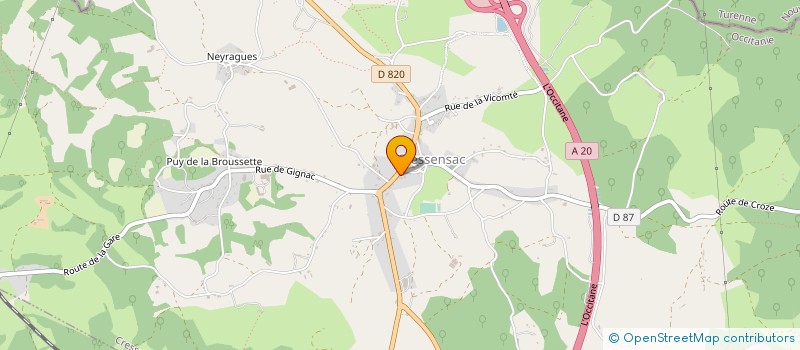 localisation de l'entreprise HOTEL RESTAURANT DE LA BONNE FAMILLE  CRESSENSAC-SARRAZAC