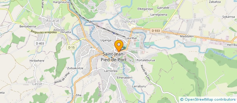 localisation de l'entreprise HOTEL RESTAURANT DU TRINQUET  SAINT-JEAN-PIED-DE-PORT