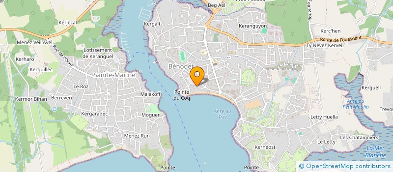 localisation de l'entreprise HOTEL RESTAURANT KER MOOR à BENODET