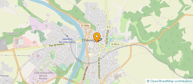 localisation de l'entreprise HOTEL RESTAURANT LE LION D'OR à CHAUVIGNY