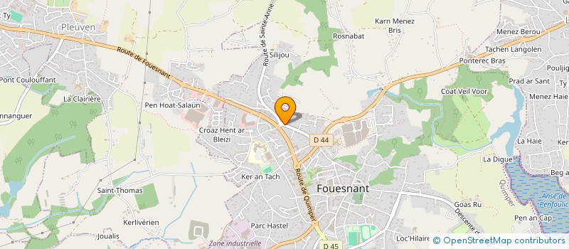 localisation de l'entreprise HOTEL RESTAURANT LE ROUDOU à FOUESNANT