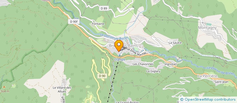 localisation de l'entreprise HOTEL RESTAURANT LES CHALETS à BRIDES-LES-BAINS