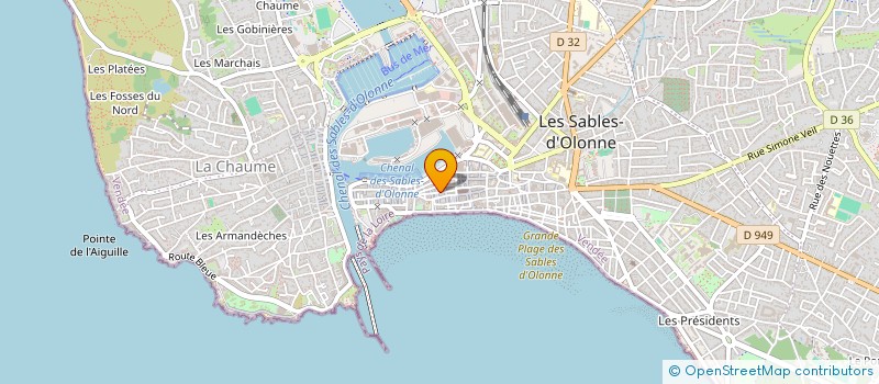 localisation de l'entreprise HOTEL RICHET à LES SABLES D'OLONNE
