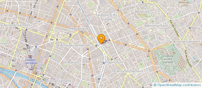 localisation de l'entreprise HOTEL SAINT-LOUIS BASTILLE  PARIS