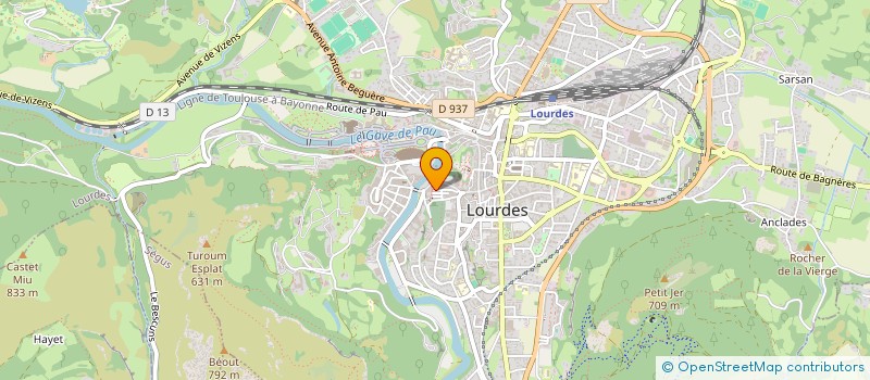 localisation de l'entreprise HOTEL SAINTE ELISABETH  LOURDES