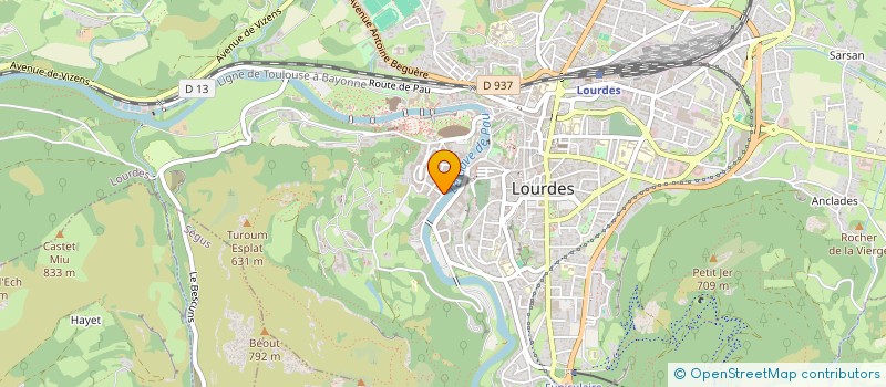 localisation de l'entreprise HOTEL SAINTE SUZANNE  LOURDES