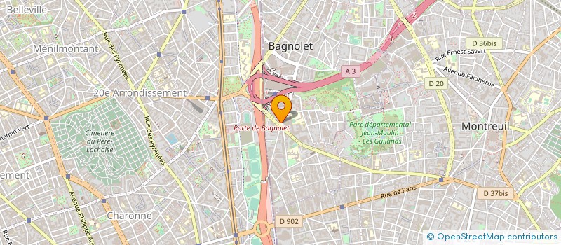 localisation de l'entreprise HOTEL SERVICES PLUS à BAGNOLET