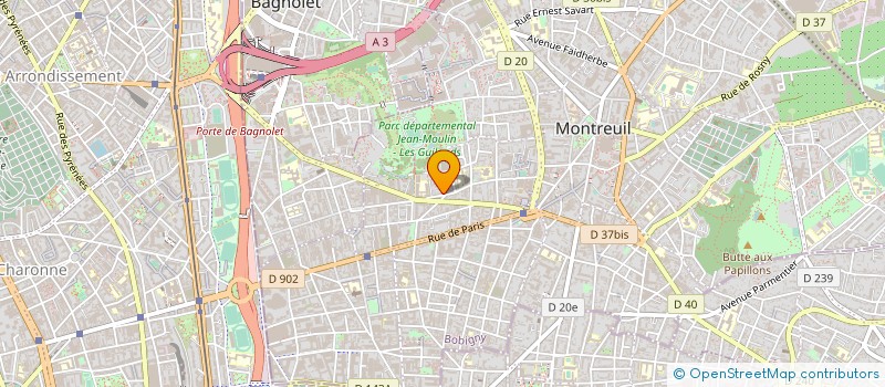 localisation de l'entreprise HOTEL SOLEIL à MONTREUIL