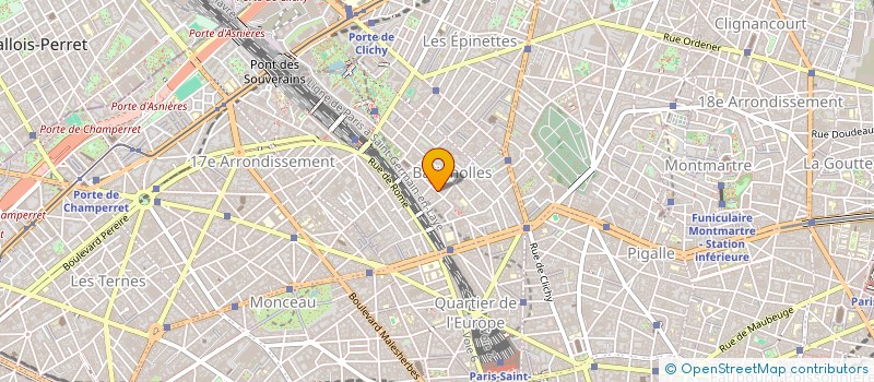 localisation de l'entreprise HOTEL STUDIO DES BATIGNOLLES  PARIS