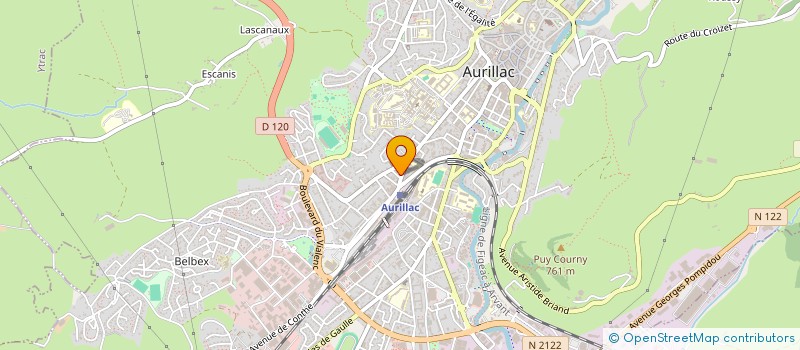 localisation de l'entreprise HOTEL TERMINUS à AURILLAC