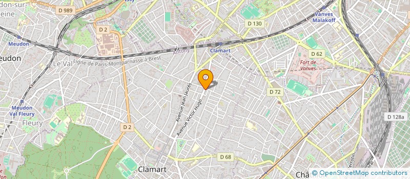 localisation de l'entreprise HOTEL VICTOR HUGO à CLAMART