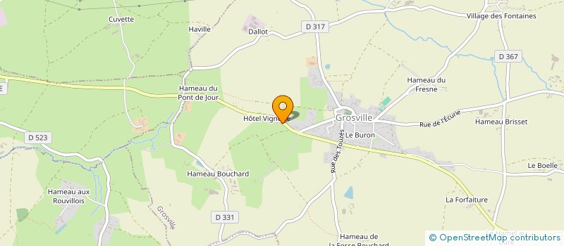 localisation de l'entreprise HOTEL VIGNETTE  GROSVILLE