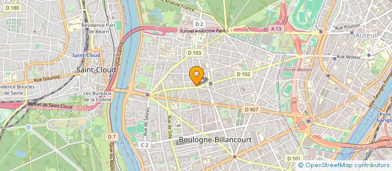 localisation de l'entreprise HOTELIERE 1759  BOULOGNE-BILLANCOURT