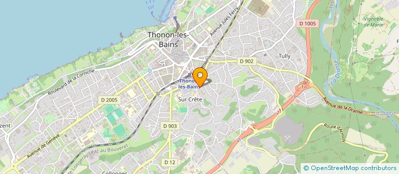 localisation de l'entreprise HOTELIERE à THONON-LES-BAINS