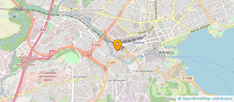localisation de l'entreprise HOTELIERE DE LA MANDALLAZ à ANNECY