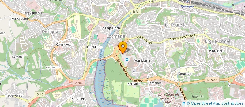 localisation de l'entreprise HOTELIERE DE QUIMPER AEROPORT à QUIMPER