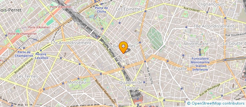 localisation de l'entreprise HOTELIERE DES BATIGNOLLES  PARIS