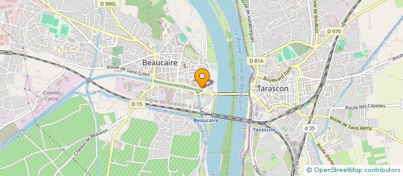 localisation de l'entreprise HOTELIERE DU CANAL  BEAUCAIRE