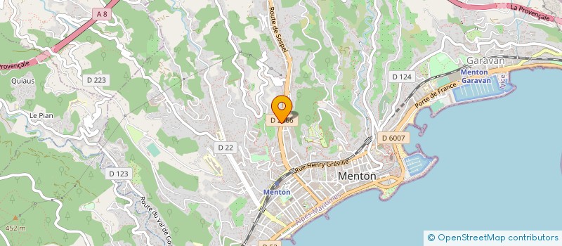 localisation de l'entreprise HOTELIERE DU CAREI à MENTON