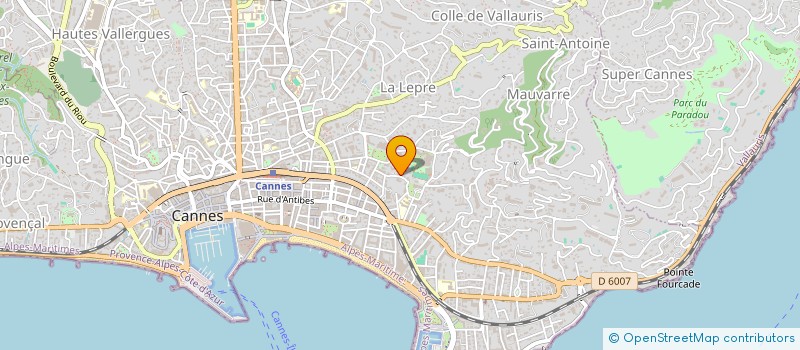 localisation de l'entreprise HOTELIERE DU SUD à CANNES