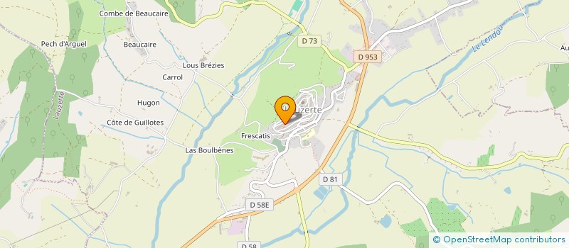 localisation de l'entreprise HOTELIERE GRAND PLACE  LAUZERTE