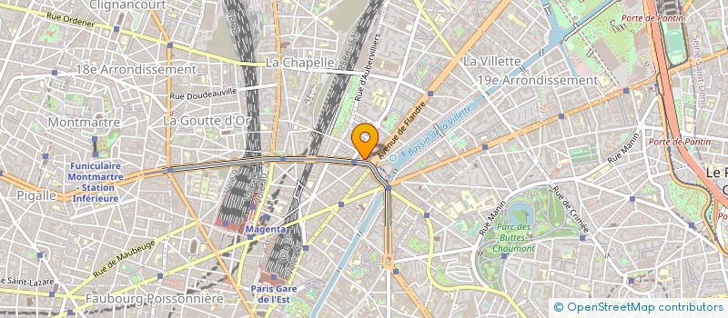 localisation de l'entreprise HOTELIERE ROND POINT VILLETTE à PARIS